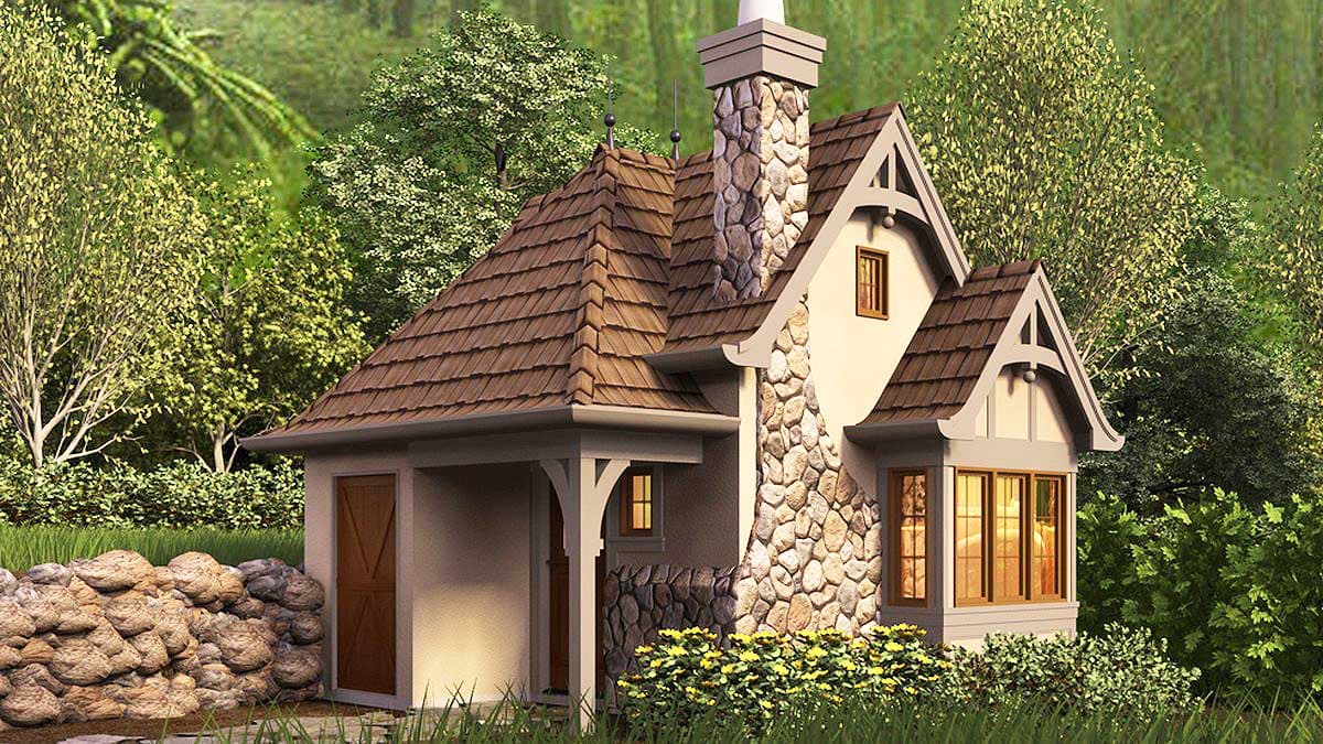 Plan 69531AM: Whimsical Cottage House Plan - 300 Sq Ft - Image #11 - Cottage, Country, European, Vacation