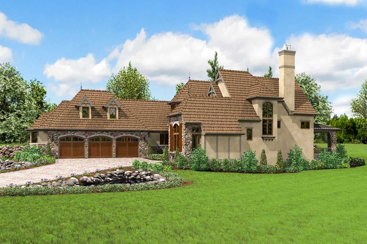Plan 69532AM: Storybook 3 Bedroom Home Plan - Image #46 - European, Traditional