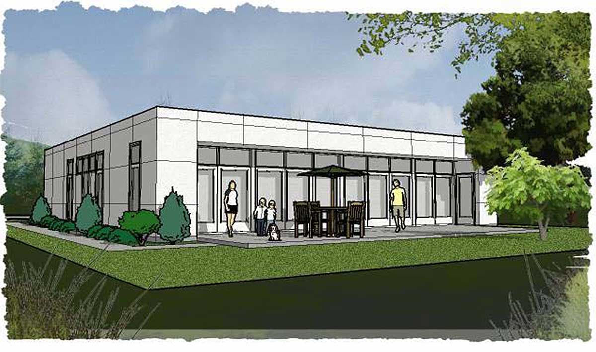 Plan 69535AM: 3 Bedroom Contemporary House Plan - 1624 Sq Ft - Image #8 - Contemporary, Modern