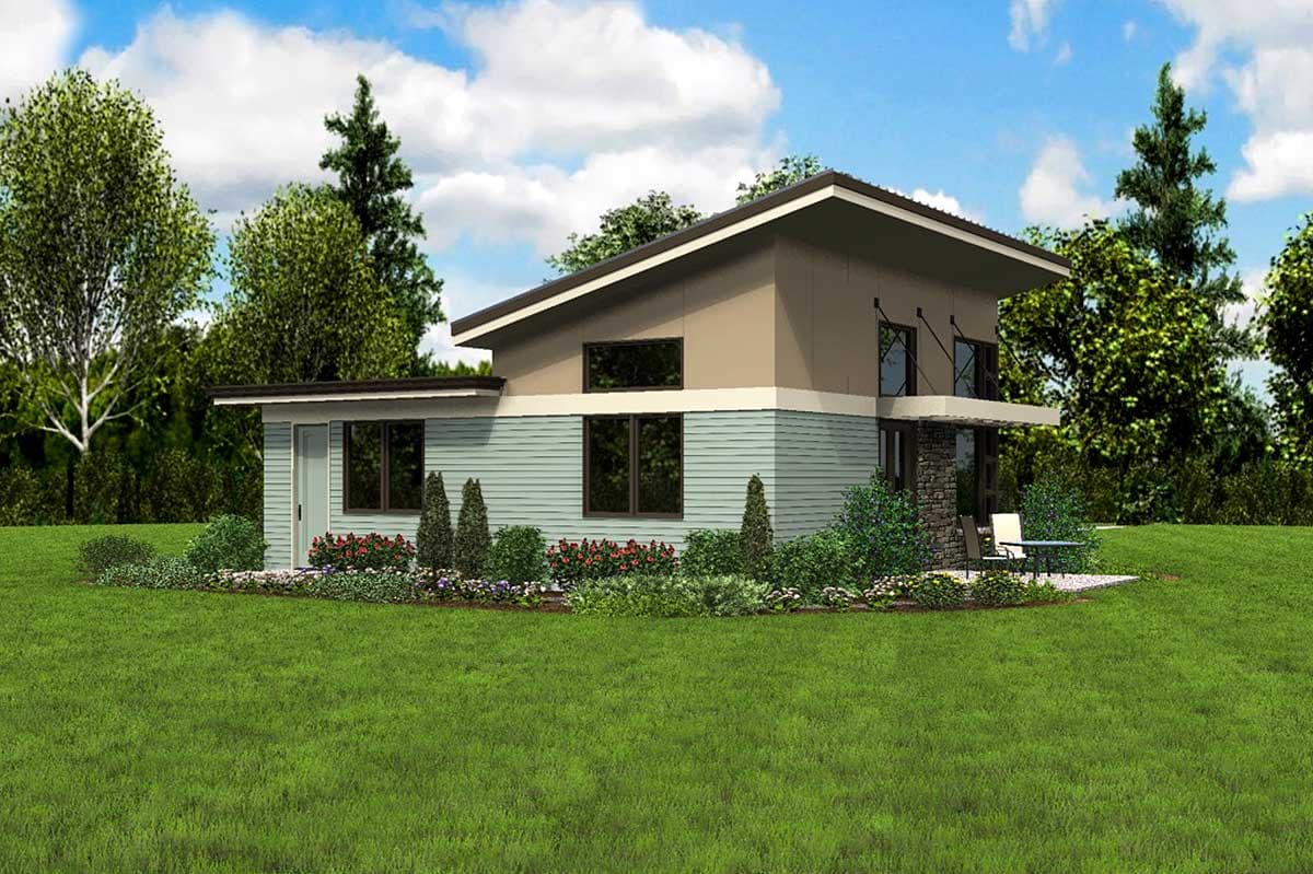 Plan 69537AM: Impressive Contemporary Getaway - Image #8 - Mid Century Modern, Modern, Prairie