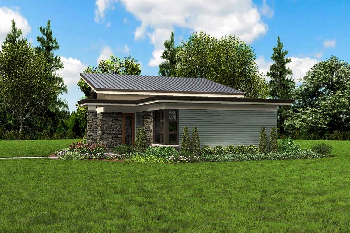 Plan 69537AM: Impressive Contemporary Getaway - Image #12 - Mid Century Modern, Modern, Prairie