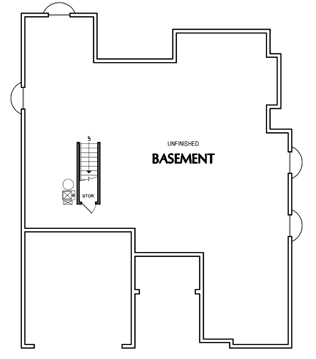 Plan 69538AM: 3-Bed Craftsman House Plan with Flex Room and Optional Bonus - 2200 Sq Ft - Floor Plan - Basement plan - Country, Craftsman, Northwest