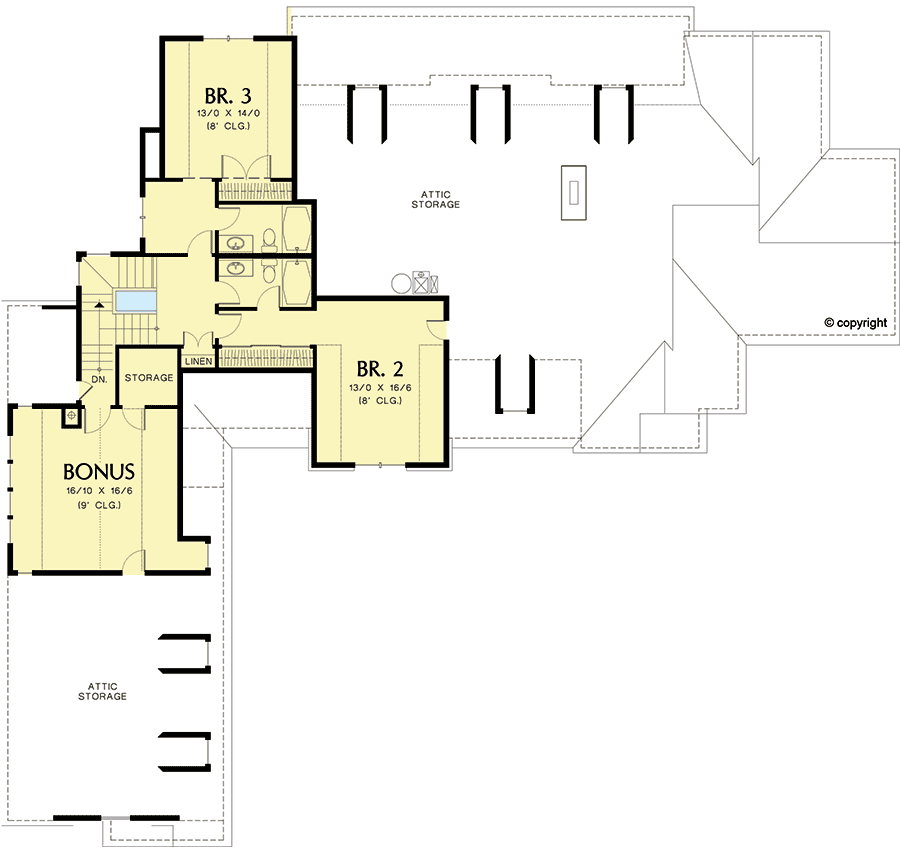 Plan 6954AM: Epitome of European Style House Plan - 3505 Sq Ft - Floor Plan - 2nd Floor - European, French Country, Traditional