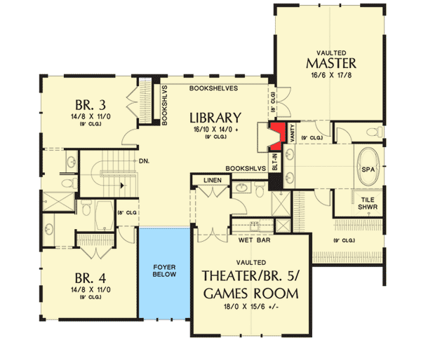 Plan 69542AM: Craftsman Built For Comfort - Floor Plan - 2nd Floor - Craftsman, Northwest