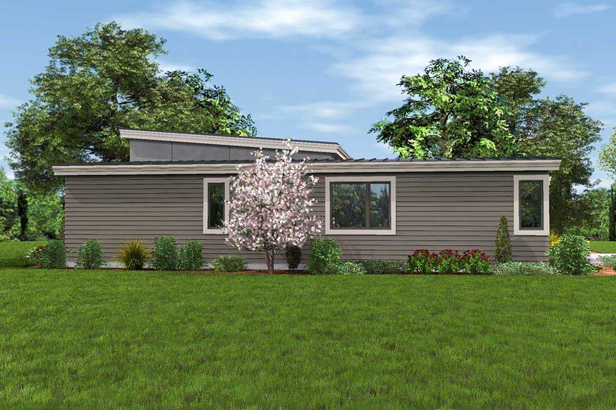 Plan 69547AM: One Story Contemporary For A Small Lot - Image #4 - Contemporary, Mid Century Modern, Northwest, Ranch, Vacation