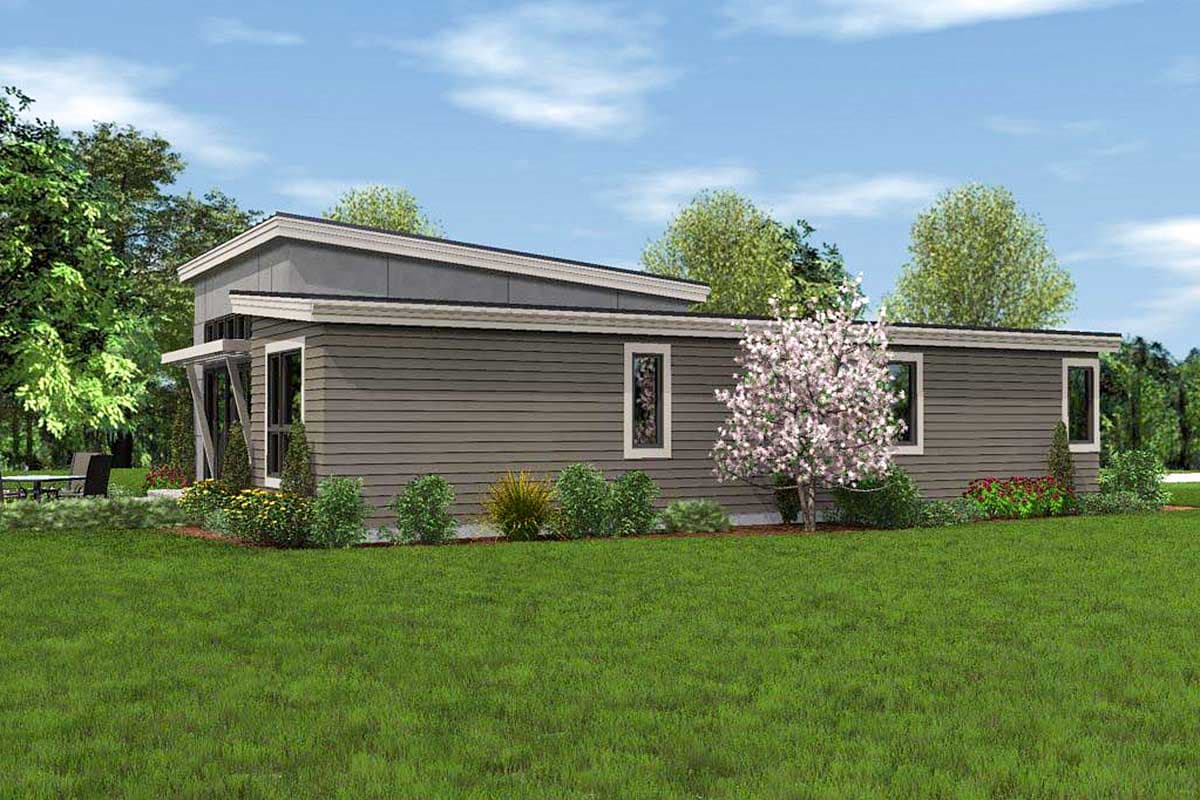 Plan 69547AM: One Story Contemporary For A Small Lot - Image #5 - Contemporary, Mid Century Modern, Northwest, Ranch, Vacation