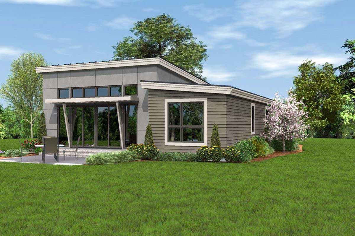 Plan 69547AM: One Story Contemporary For A Small Lot - Image #6 - Contemporary, Mid Century Modern, Northwest, Ranch, Vacation