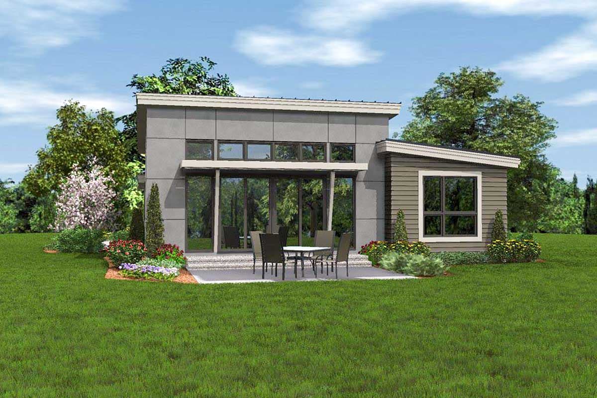 Plan 69547AM: One Story Contemporary For A Small Lot - Image #8 - Contemporary, Mid Century Modern, Northwest, Ranch, Vacation