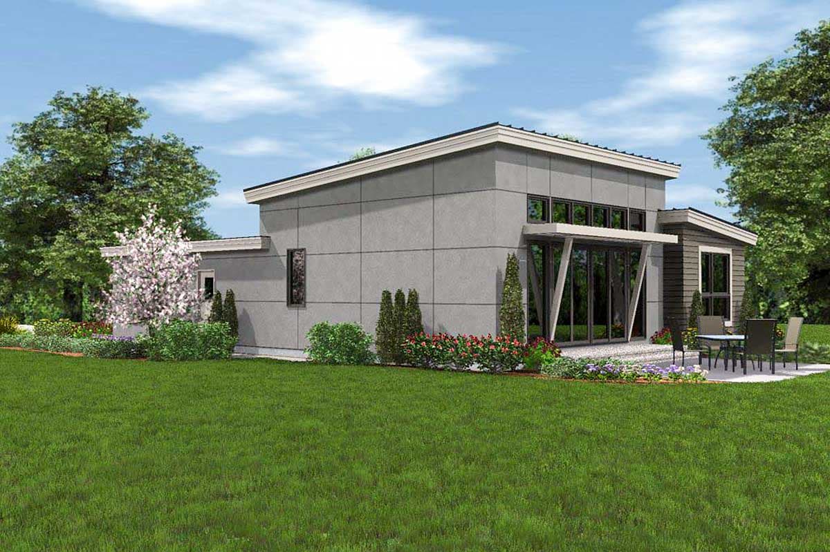 Plan 69547AM: One Story Contemporary For A Small Lot - Image #9 - Contemporary, Mid Century Modern, Northwest, Ranch, Vacation