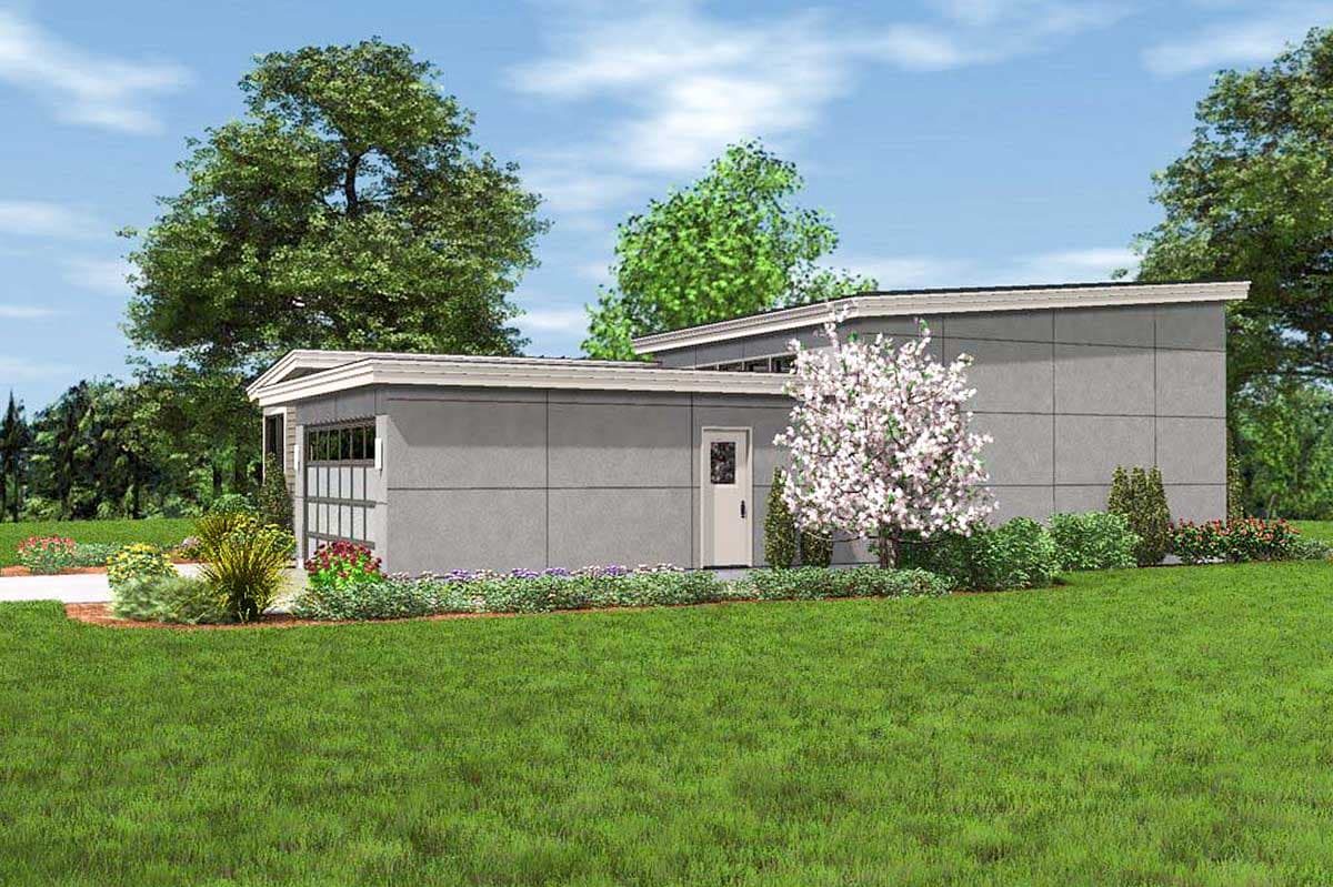 Plan 69547AM: One Story Contemporary For A Small Lot - Image #11 - Contemporary, Mid Century Modern, Northwest, Ranch, Vacation