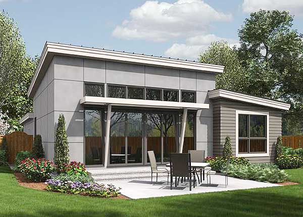 Plan 69547AM: One Story Contemporary For A Small Lot - Image #7 - Contemporary, Mid Century Modern, Northwest, Ranch, Vacation