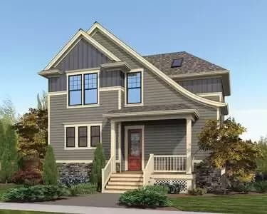 Compact Hillside House Plan