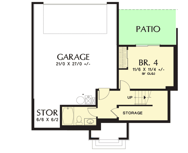 Plan 69552AM: Sloping Lot and an Alley Garage - Floor Plan - Basement - Northwest, Traditional