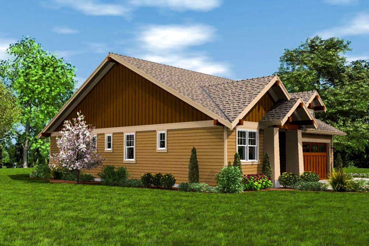 Plan 69554AM: 3 Bedroom Craftsman Ranch Home Plan - 1529 Sq Ft - Image #6 - Cottage, Craftsman, Northwest, Ranch