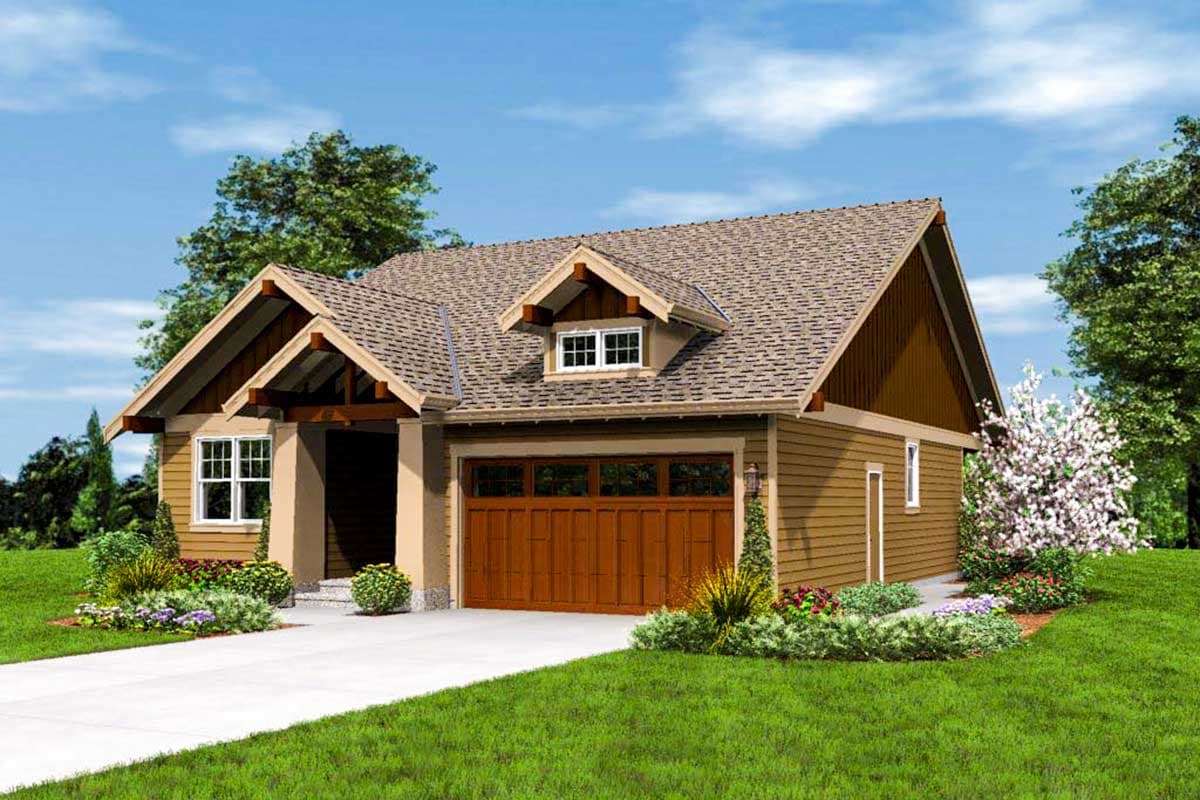 Plan 69554AM: 3 Bedroom Craftsman Ranch Home Plan - 1529 Sq Ft - Image #5 - Cottage, Craftsman, Northwest, Ranch