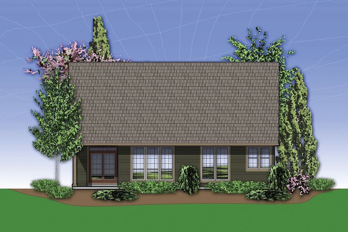 Plan 69573AM: 3 Bedroom Empty Nester House Plan - Image #4 - Craftsman, Northwest