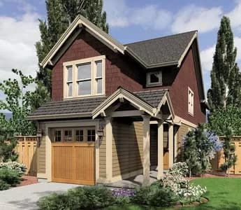 2 Bedroom 17-Foot-Wide Home Plan