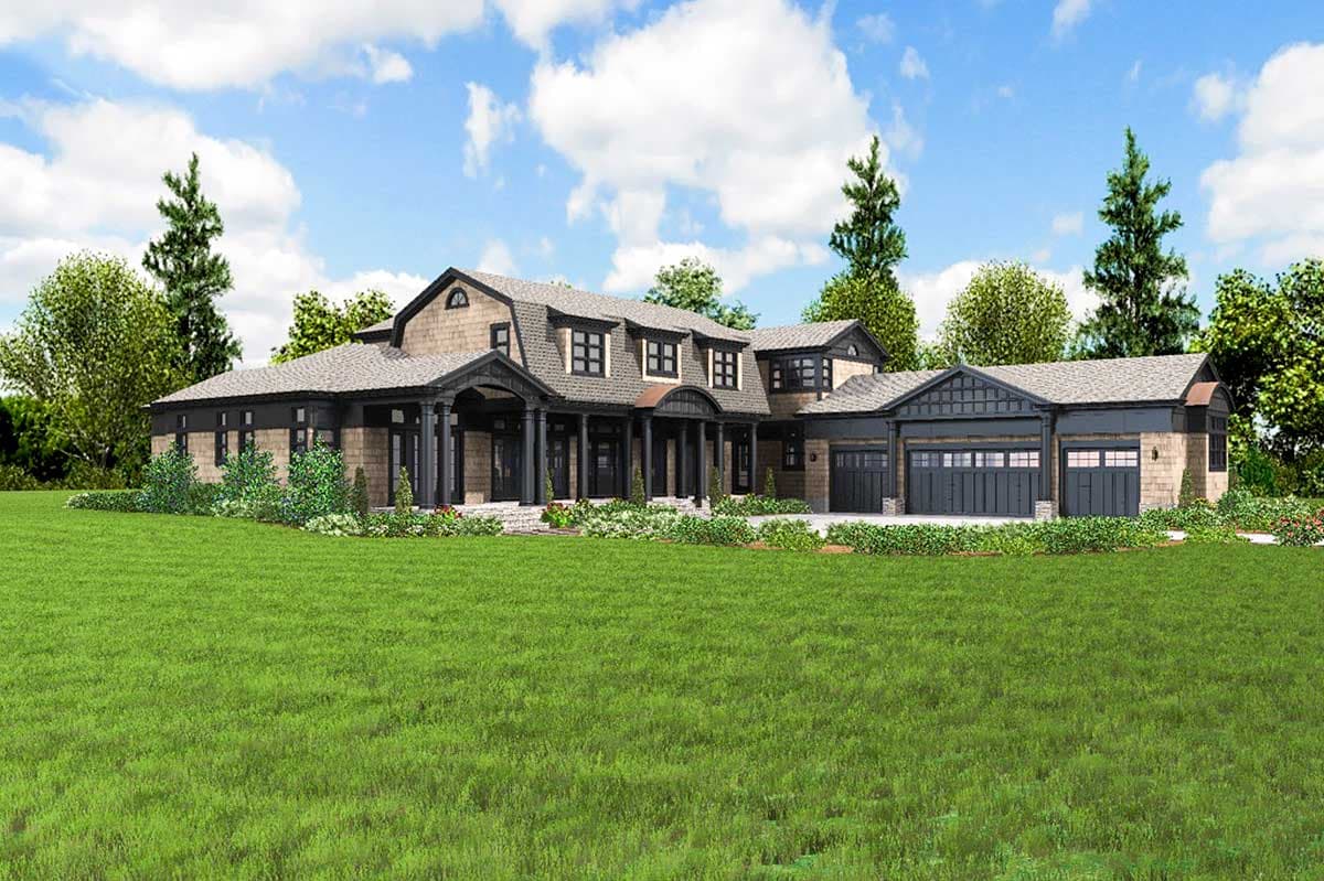 Plan 69580AM: Northwest Home with Hobby Room and Wine Cellar - Image #60 - Craftsman, Northwest, Shingle