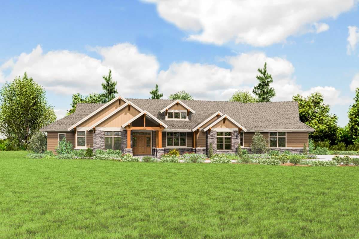 Plan 69582AM: Beautiful One-Story Craftsman House Plan - 2910 Sq Ft - Image #29 - Craftsman, Mountain, Northwest, Ranch