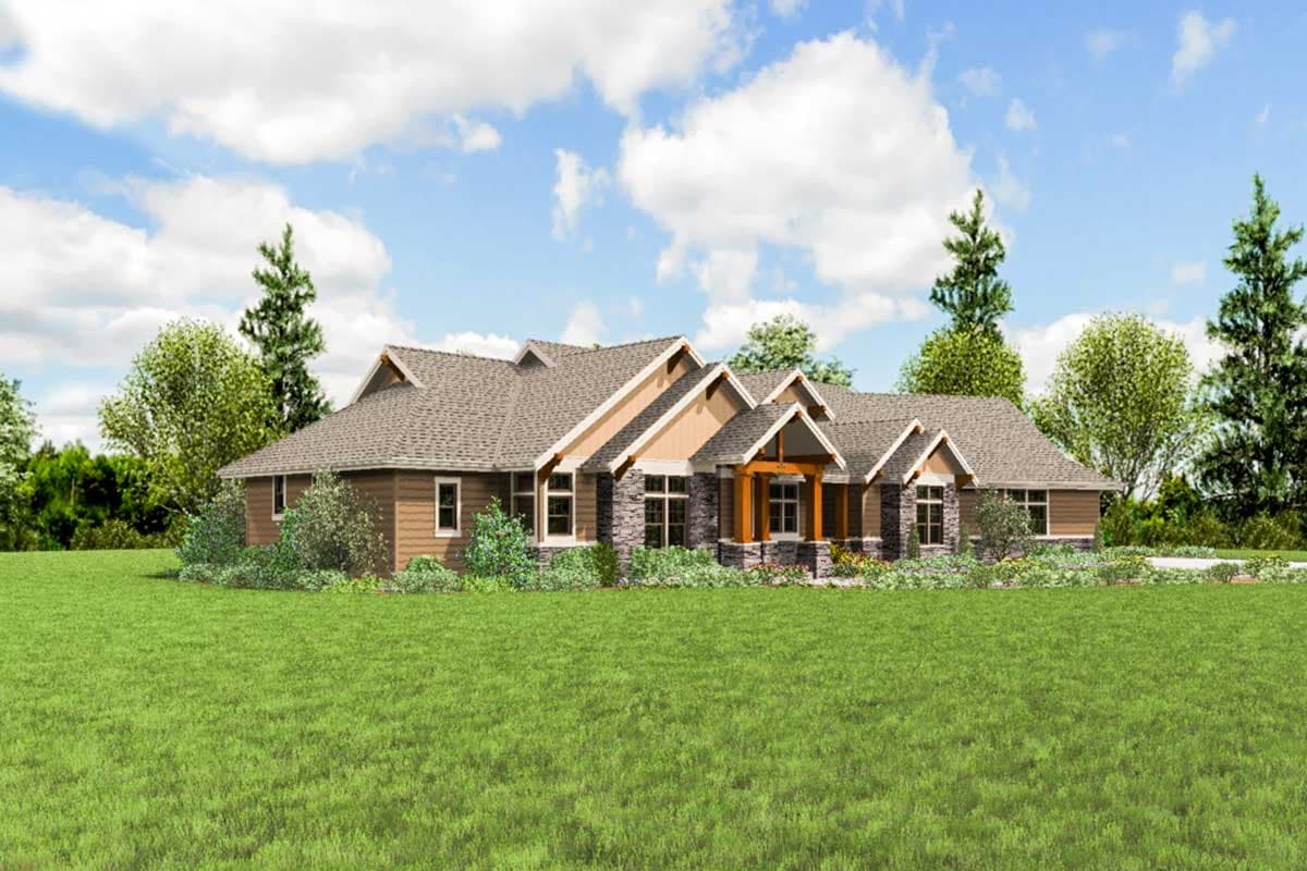 Plan 69582AM: Beautiful One-Story Craftsman House Plan - 2910 Sq Ft - Image #30 - Craftsman, Mountain, Northwest, Ranch