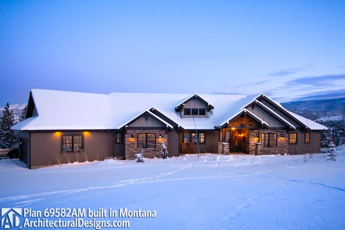 build gallery item - House Plan 69582AM comes to life in Montana