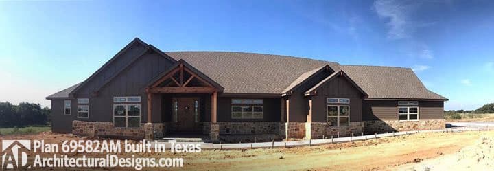 build gallery item - House Plan 69582AM comes to life in Texas