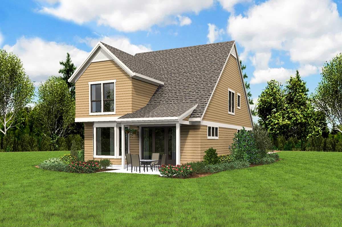 Plan 69583AM: Narrow Lot Cottage Home Plan - Image #6 - Cottage, Country, Traditional