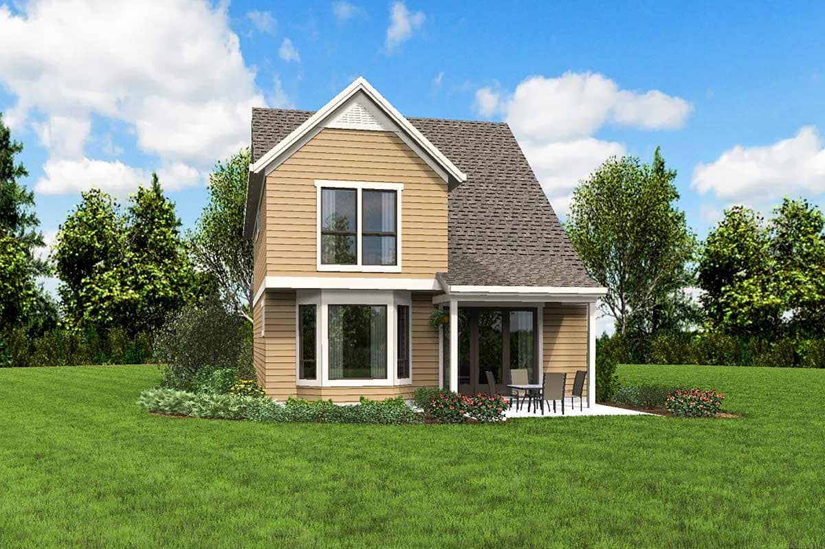 Plan 69583AM: Narrow Lot Cottage Home Plan - Image #8 - Cottage, Country, Traditional