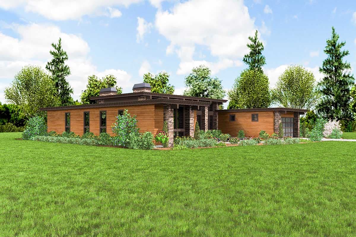 Plan 69587AM: Modern House Plan with Front To Back Living - 2557 Sq Ft - Image #15 - Contemporary, Mid Century Modern, Modern, Northwest