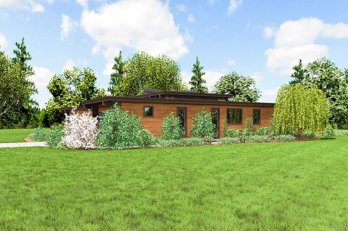 Plan 69587AM: Modern House Plan with Front To Back Living - 2557 Sq Ft - Image #22 - Contemporary, Mid Century Modern, Modern, Northwest