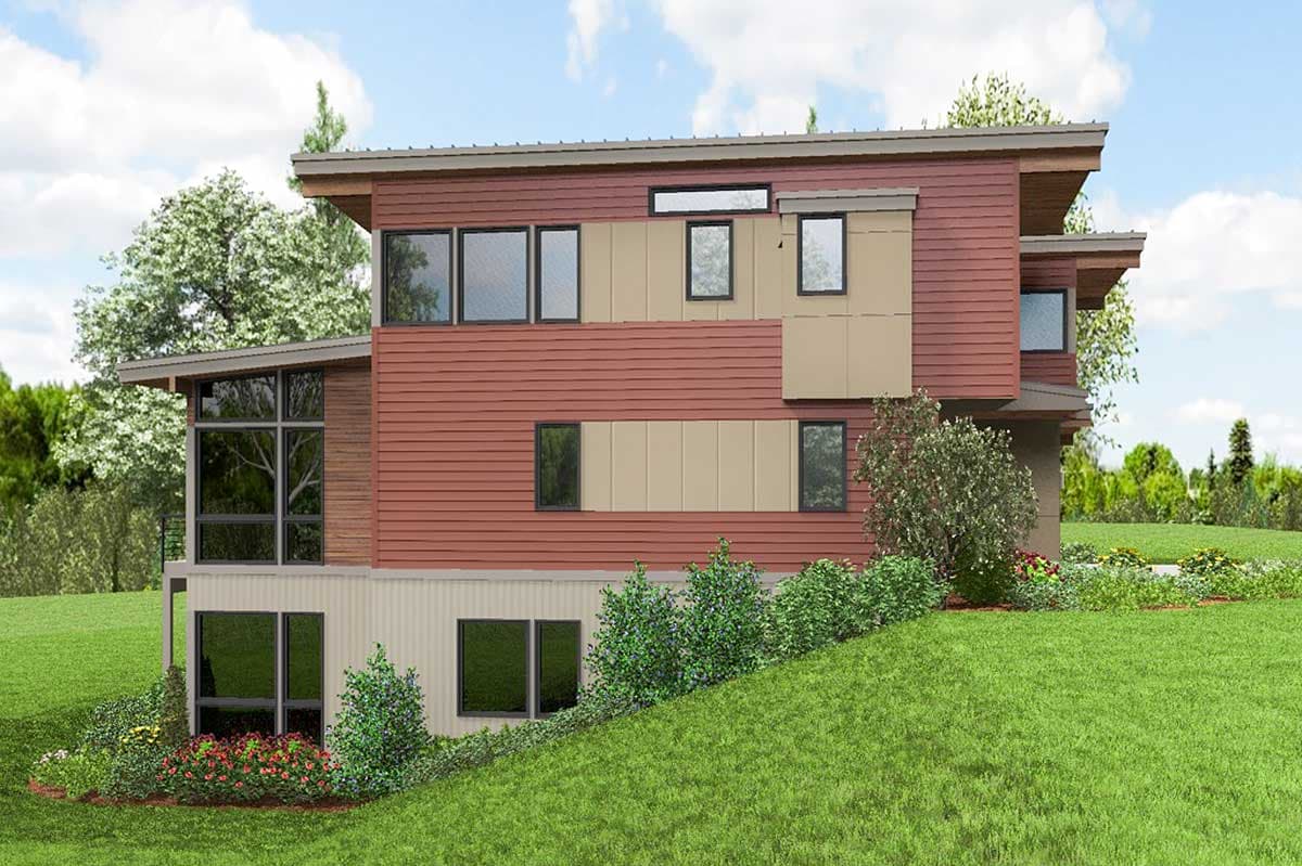 Plan 69588AM: Contemporary Beauty For Sloping Lot - Image #15 - Mid Century Modern, Modern, Northwest