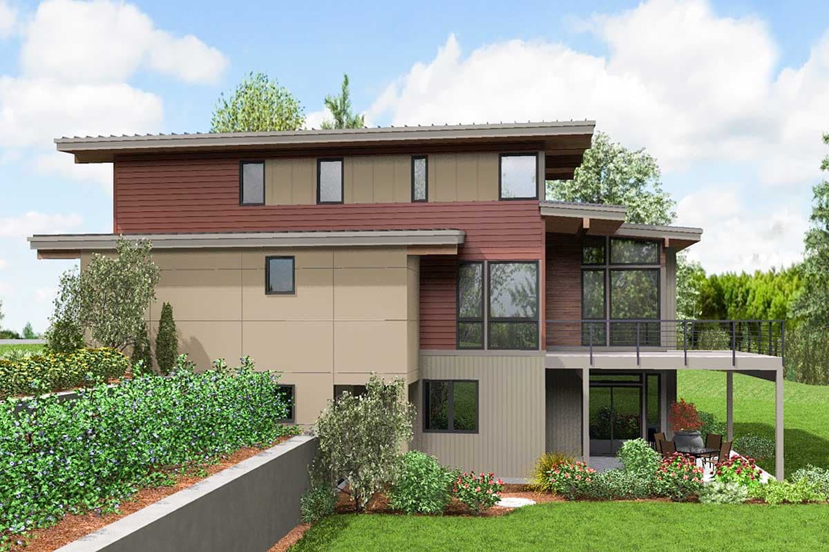 Plan 69588AM: Contemporary Beauty For Sloping Lot - Image #20 - Mid Century Modern, Modern, Northwest