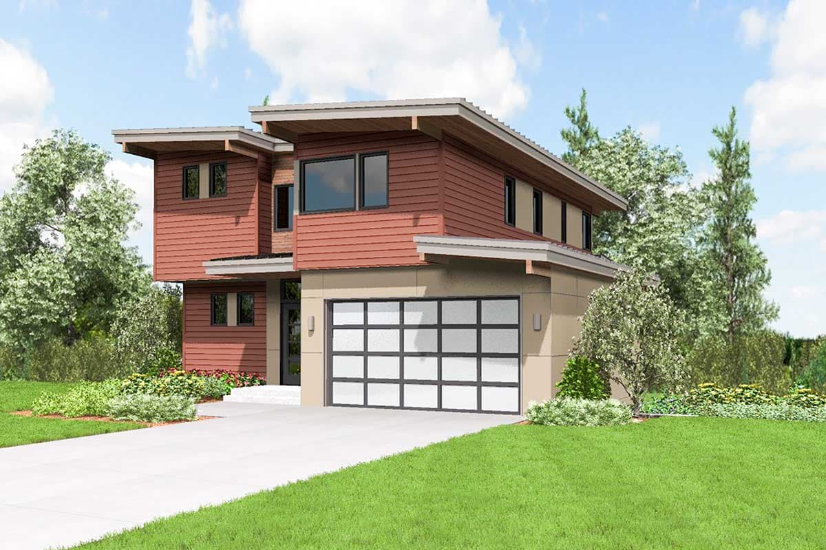 Plan 69588AM: Contemporary Beauty For Sloping Lot - Image #22 - Mid Century Modern, Modern, Northwest