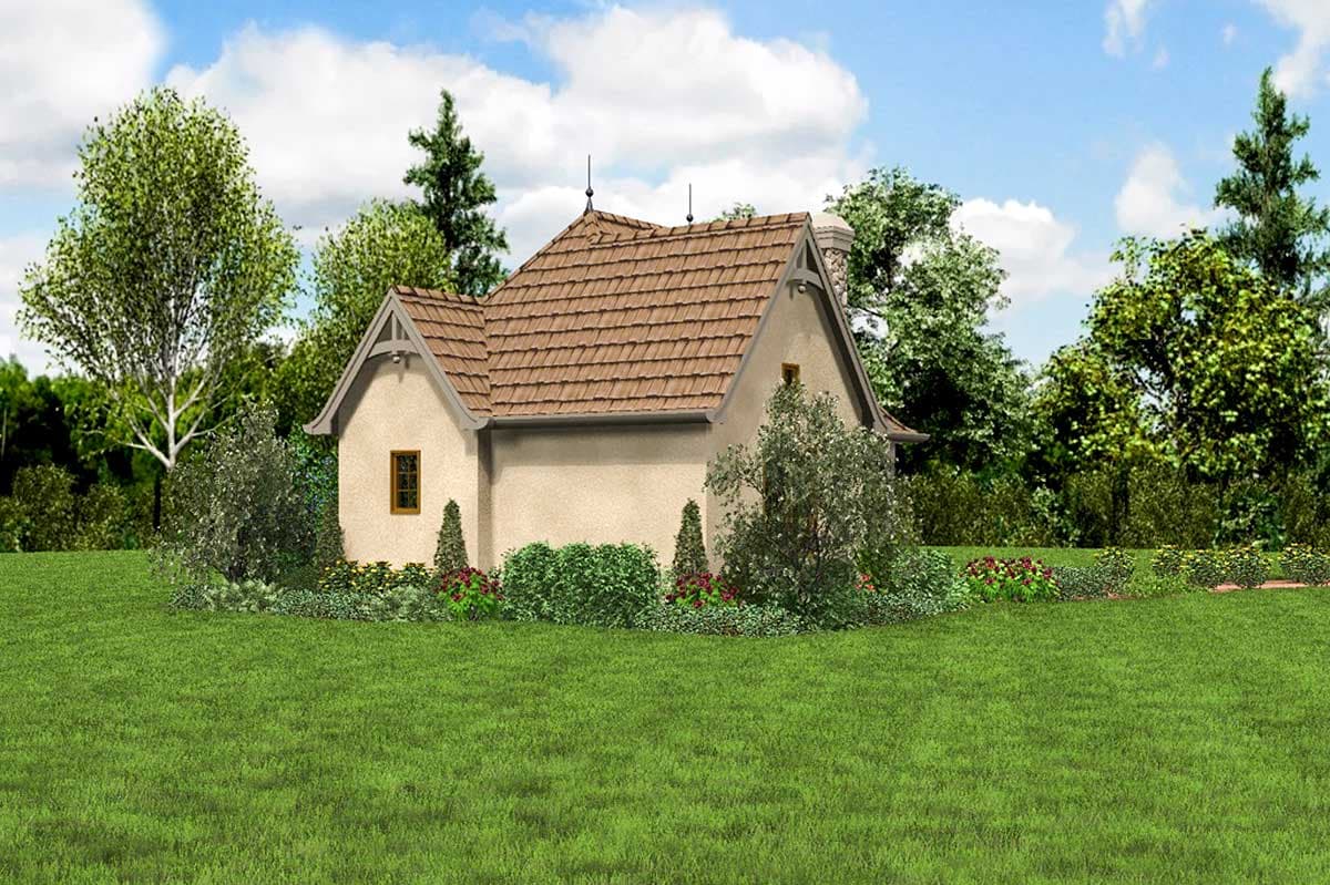 Plan 69590AM: One Bed Tiny House Plan - Image #5 - Cottage, European, French Country