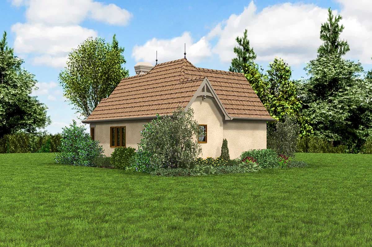 Plan 69590AM: One Bed Tiny House Plan - Image #7 - Cottage, European, French Country