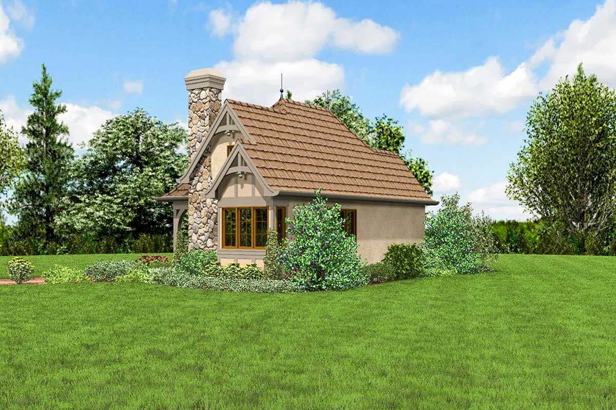 Plan 69590AM: One Bed Tiny House Plan - Image #11 - Cottage, European, French Country