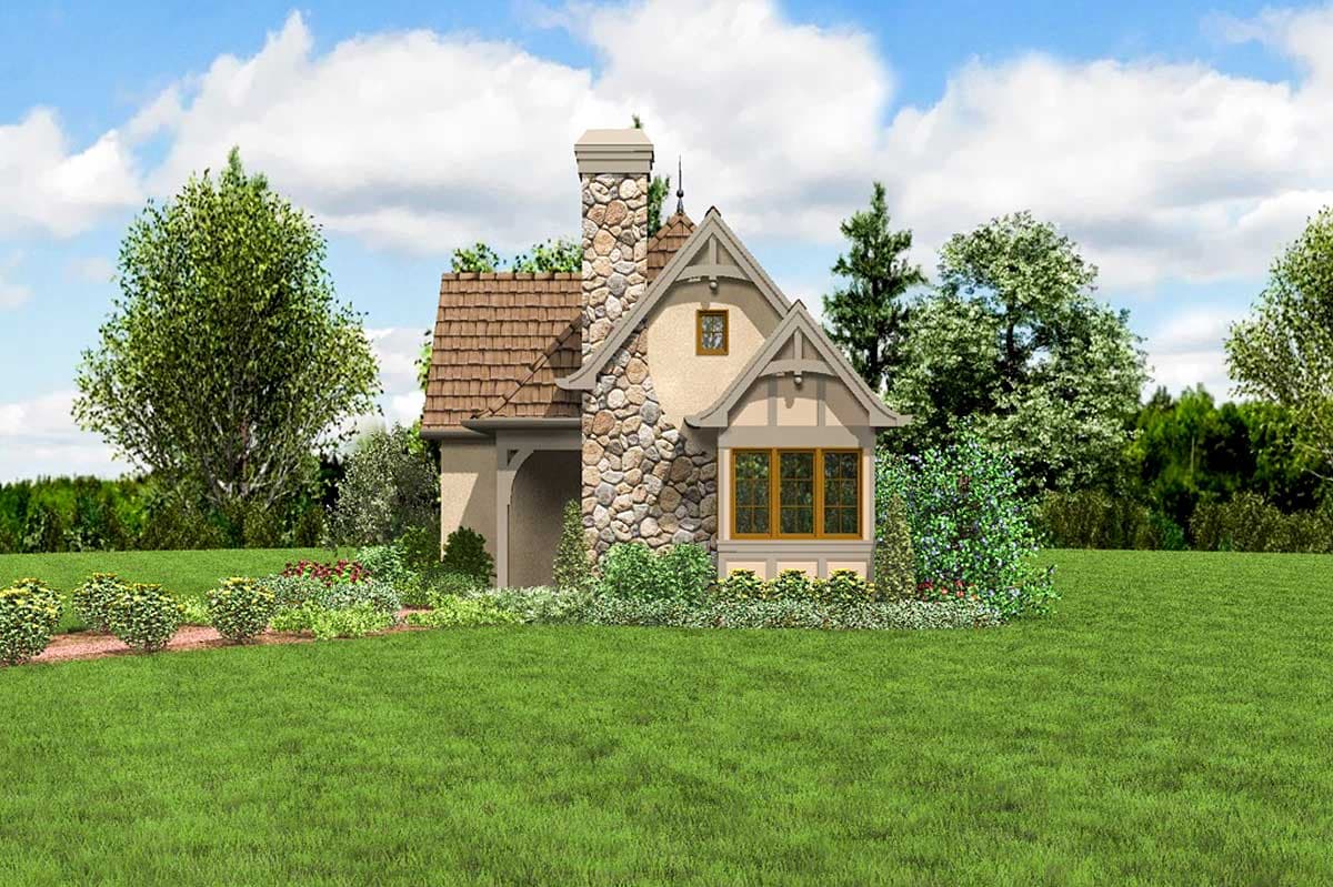 Plan 69590AM: One Bed Tiny House Plan - Image #12 - Cottage, European, French Country