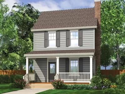 Attractive 3-Bed House Plan with Gable Roof