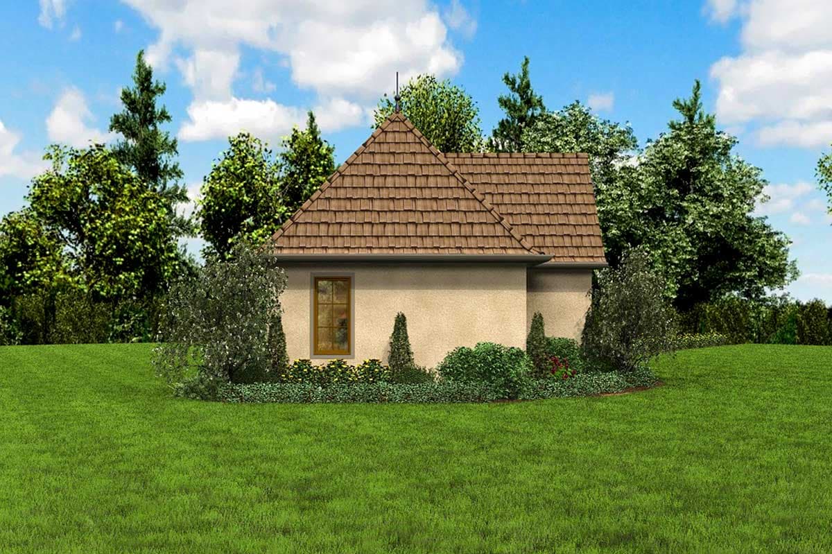 Plan 69593AM: 2 Bed Tiny Cottage House Plan - 782 Sq Ft - Image #7 - Cottage, European