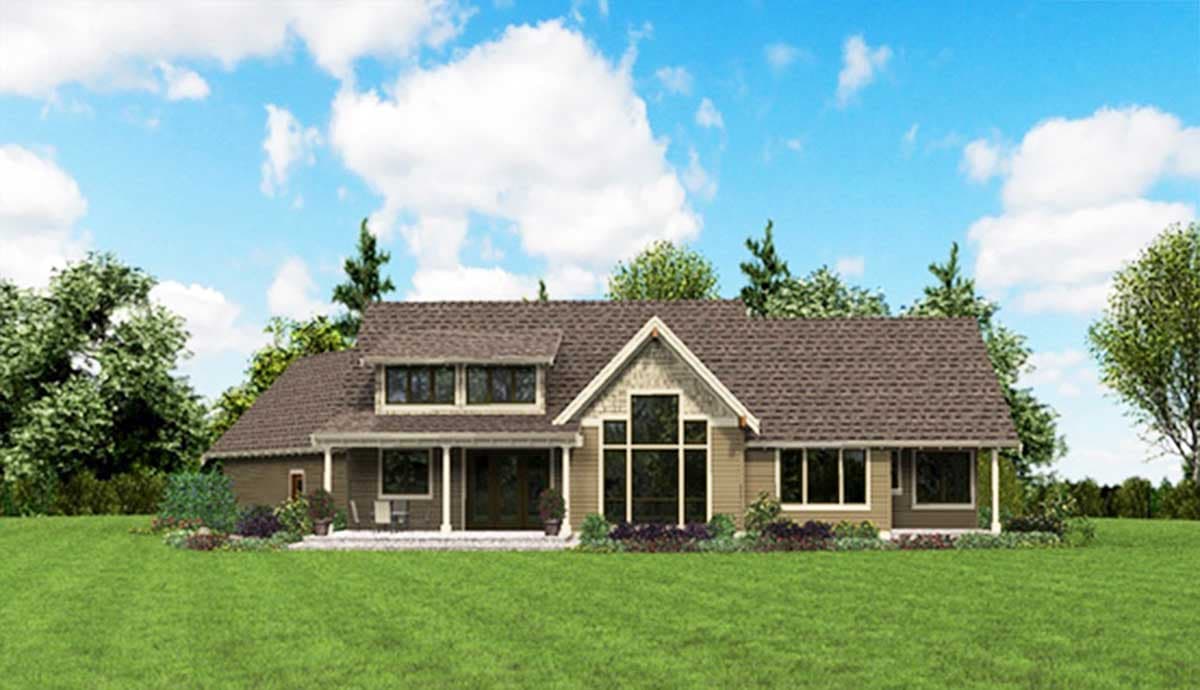 Plan 69594AM: Rugged Craftsman with Angled Garage - Image #7 - Craftsman, Mountain, Northwest, Rustic