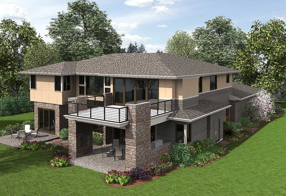 Plan 69597AM: 4 Bed Prairie with 2 Story Great Room - Image #39 - Contemporary, Mid Century Modern, Modern, Northwest, Prairie
