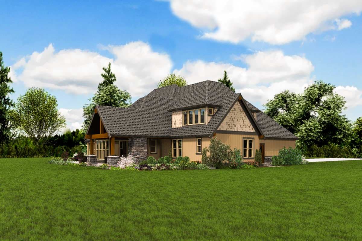 Plan 69599AM: Rugged Craftsman with 4 Beds and Bonus - Image #6 - Craftsman, Mountain, Ranch, Rustic