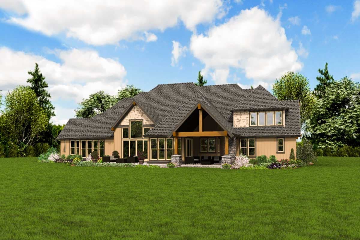 Plan 69599AM: Rugged Craftsman with 4 Beds and Bonus - Image #7 - Craftsman, Mountain, Ranch, Rustic