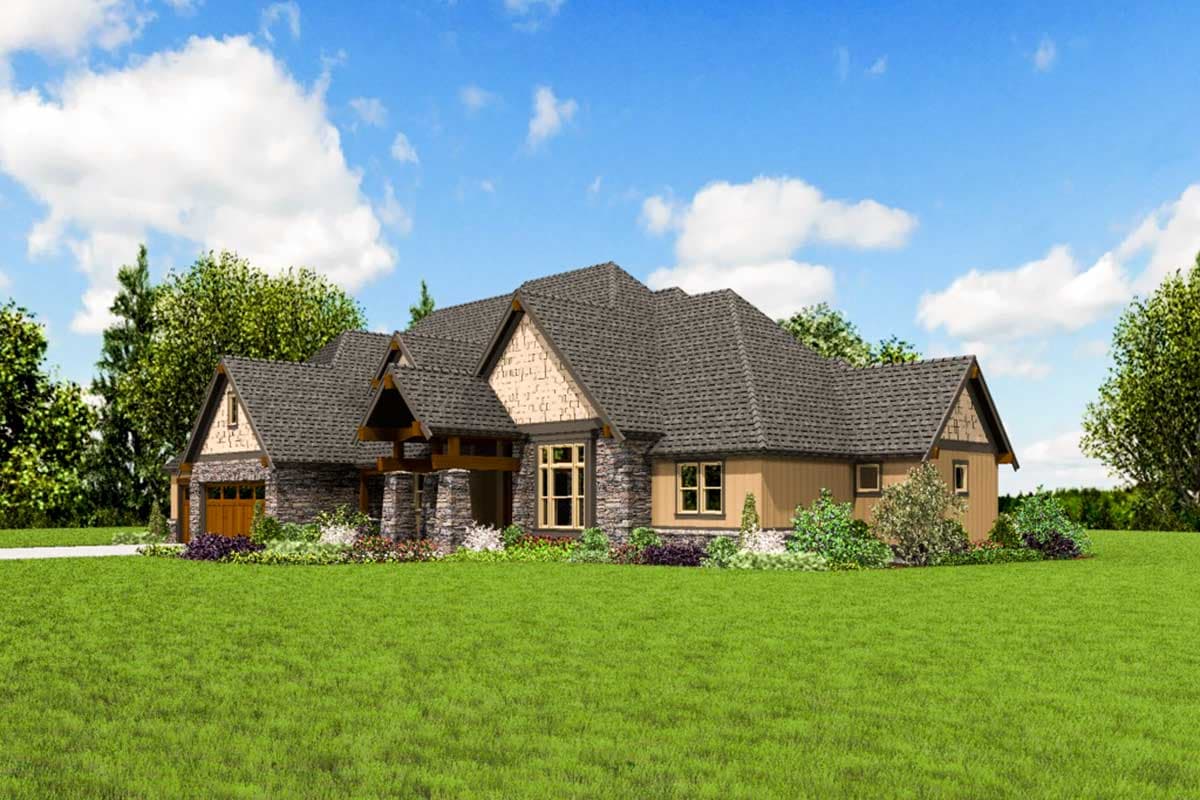 Plan 69599AM: Rugged Craftsman with 4 Beds and Bonus - Image #12 - Craftsman, Mountain, Ranch, Rustic