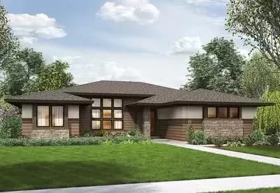 3 Bed Modern Prairie Ranch House Plan