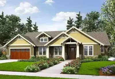 3 Bed Craftsman with Tapered Columned Porch