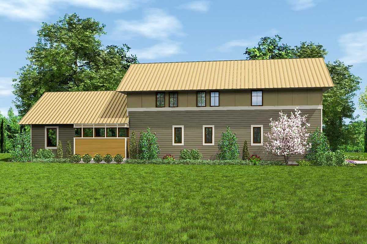 Plan 69609AM: Unique Dogtrot House Plan - Image #5 - Craftsman, Northwest