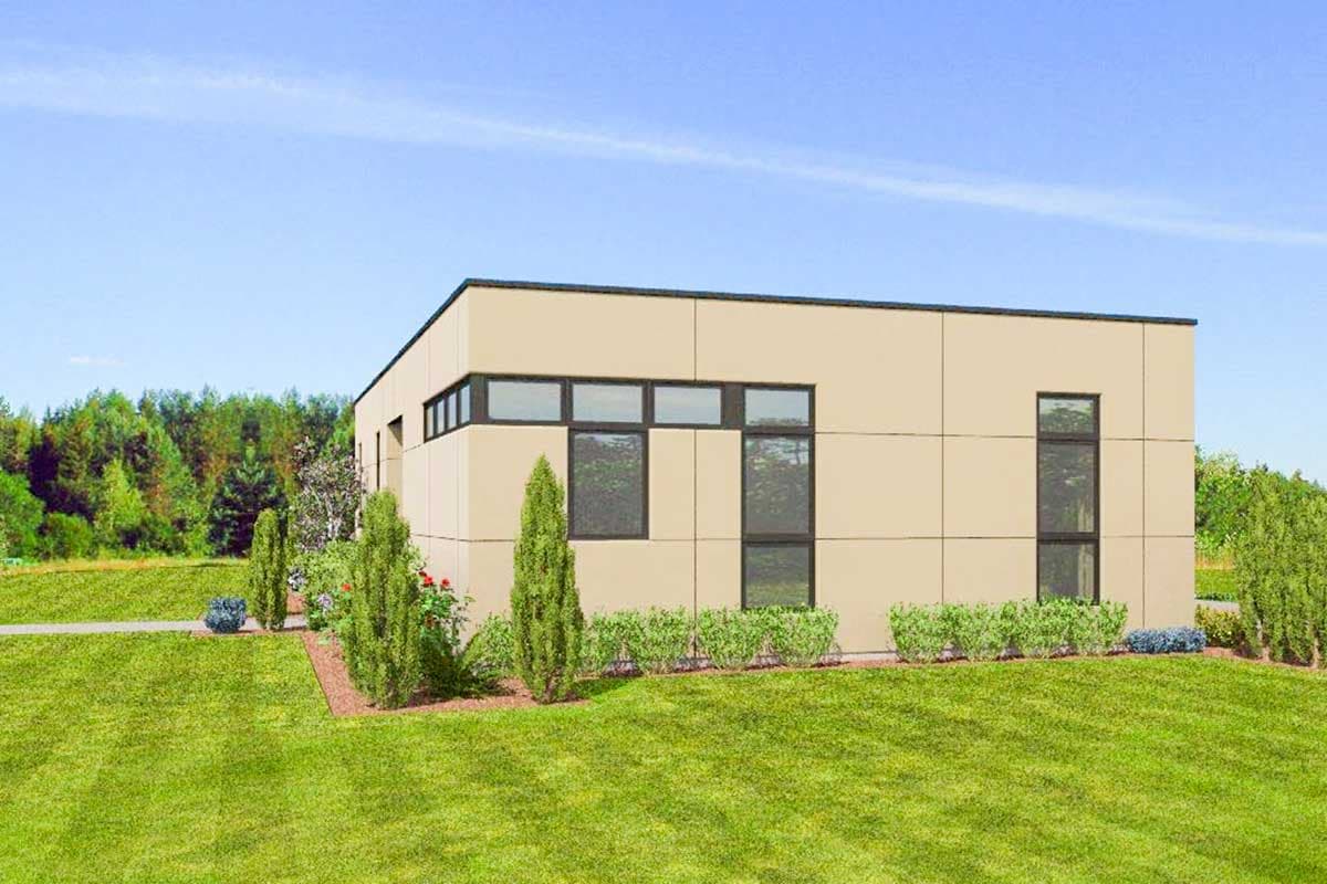 Plan 69613AM: 2 Bed Modern House Plan - 1268 Sq Ft - Image #11 - Contemporary, Mid Century Modern, Modern