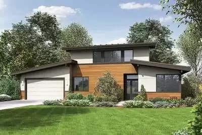 Modern Master Up House Plan