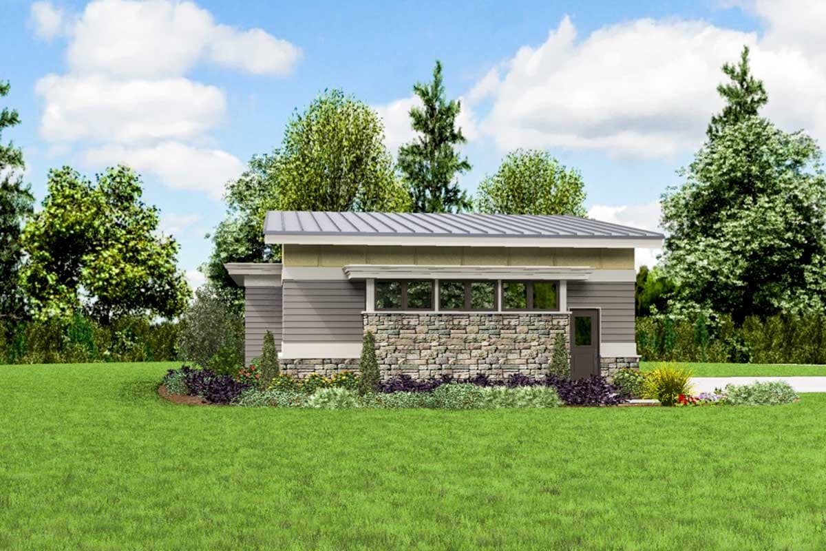 Plan 69618AM: Contemporary Garage Plan - Image #4 - Contemporary, Mid Century Modern, Modern, Northwest